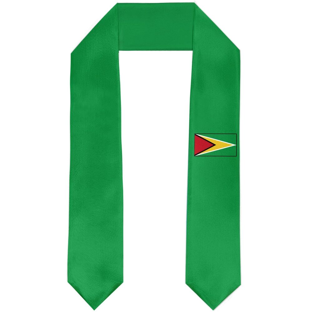 7629 Guyana Flag Graduation Stole Satin Sash Scarf for Study Aboard